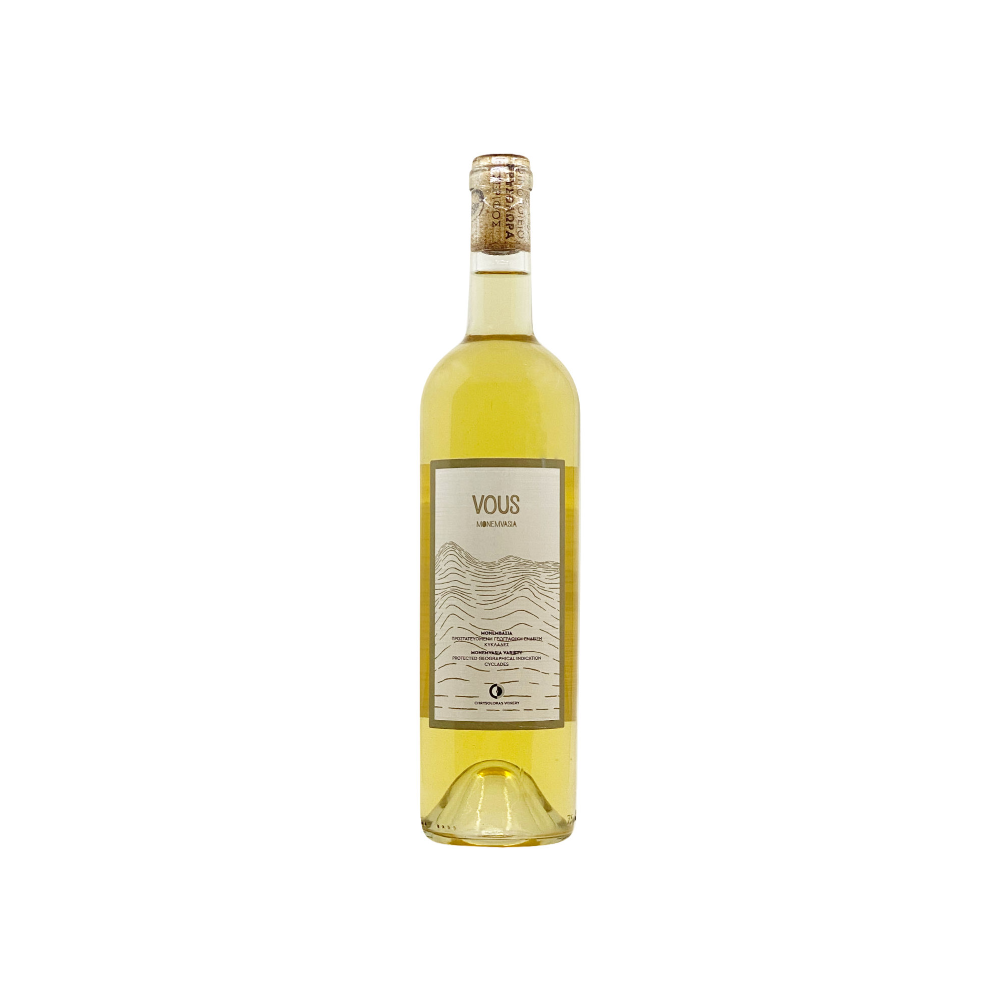 Vous Monemvasia - Chrysoloras winery - Organic natural white wine - Cyclades, Aegean sea, Greece - Eklektikon