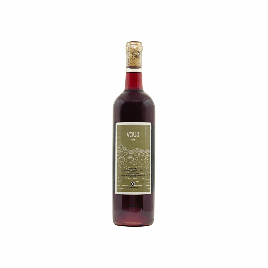 Vous Xiro Rose- Mandilaria - Chrysoloras winery - Organic natural rosé wine - Cyclades, Aegean sea, Greece - Eklektikon