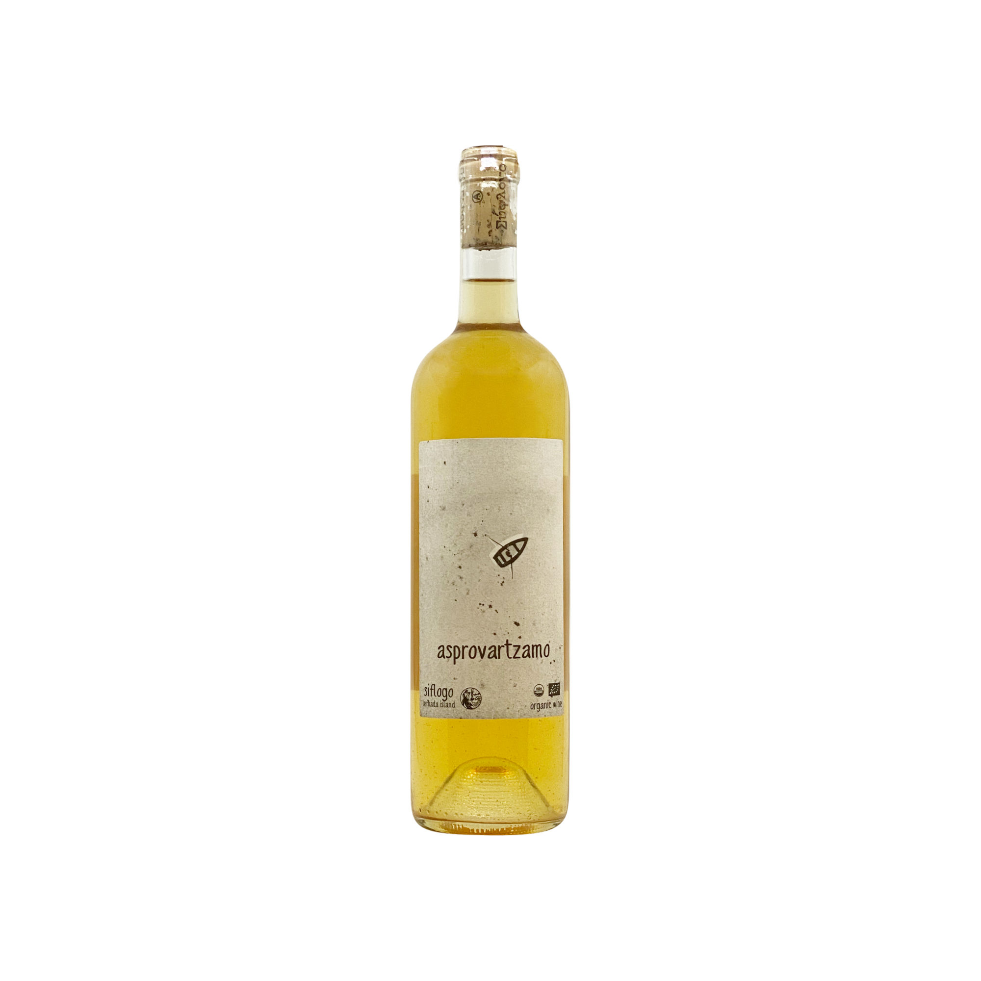 Siflogo - Lefkada Island - Ionian sea - Asprovartzamo - Orange natural wine with zero added sulfites - ORGANIC wine - Eklektikon - Greek wine